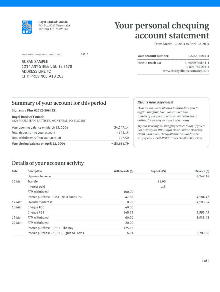 Bank Statement Generator  Form